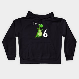 I'm 6 Dino's kid's birthday party Kids Hoodie